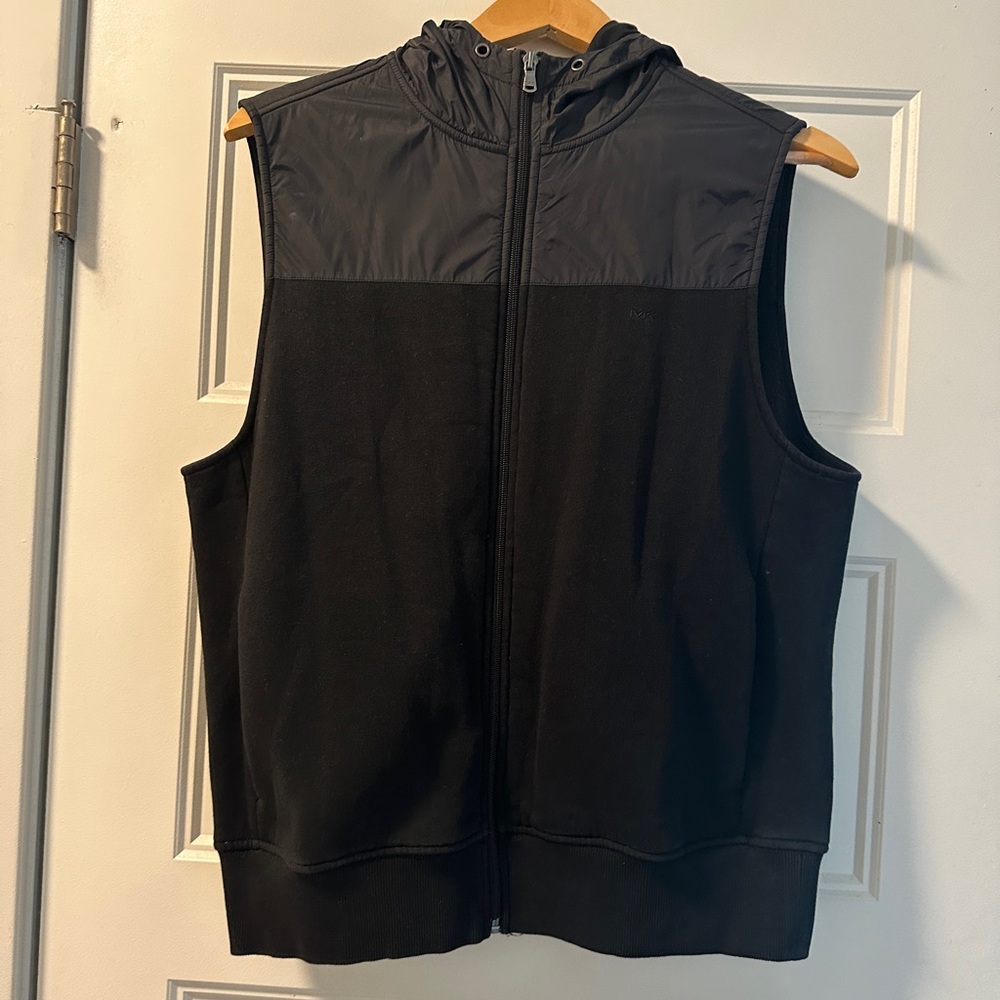 Michael Kors Black Hooded Vest